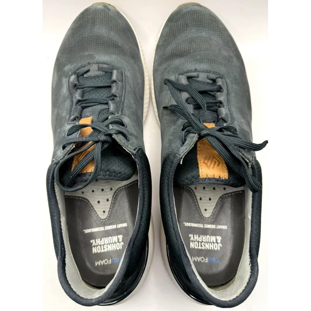 Johnston & Murphy RT1 LUXE Mens 12M GRAY True Foam Lace Sneakers Tennis Shoes - Picture 7 of 10